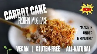 Healthy *Carrot Cake Protein Mug Cake for One* Gluten-Free