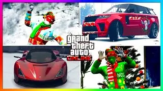 ALL FESTIVE CHRISTMAS 2022 CONTENT IN GTA 5 ONLINE! (Weapons, Cars, Clothing, Outfits, Masks & Snow)
