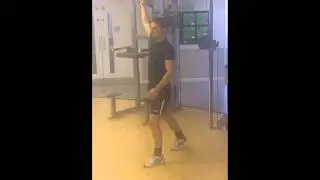 Arm rotation circles Split leg stance