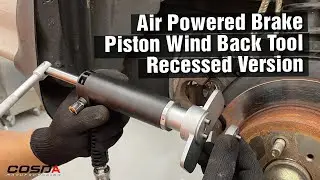 Recessed Brake Piston Wind Back Tool Powered by Compressed Air