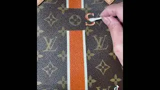 Monogram removal & replace #fashion #bag #speedy #lv #removalservice #luxury #youtubeshorts