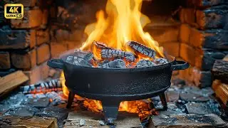 Allow the Crackling Wood Fire in the Brick Hearth to Calm the Space Around You
