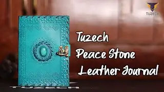 Tuzech Leather Travel Vintage Writing Journal Handmade Diary with C-lock Ocean Blue (7 Inches)