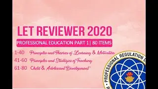 LET Reviewer 2020| Prof Ed