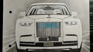 How to -(🔥Rolls-Royce🔥) 🚗 drawing ✍🏻 //step by step// #art #viralvideo #artwork#artskills#rollsroyce