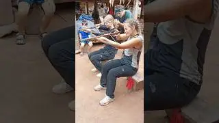 Crossbow game#crossbow #crossbowchallenge #authentic #village #laos #visit #shooting