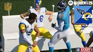 Tennessee Titans vs. Los Angeles Rams WEEK 2 Simulation 53-MAN ROSTER Madden 26 2025 PS5 Game Play
