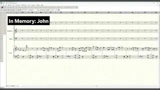 To Lori, remembering John