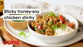 Sticky honey-soy chicken stir-fry