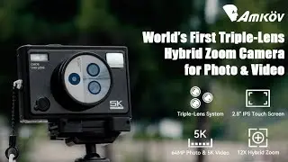 AMKOV R5 The Photo/Video Hybrid Zoom Digital Camera With Triple-Lens Will Blow Your Mind!