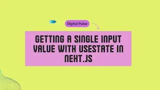 Getting a Single Input Value with useState in Next.js