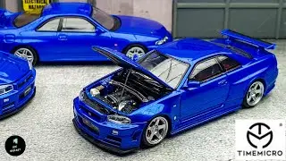 Nissan Skyline GT-R R34 Z Tune Bayside Blue by Time Micro | UNBOXING and REVIEW