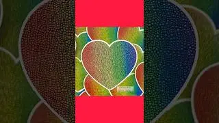 Dot art heart painting now a vinyl sticker #dotart #heart #satisfying #sticker #art