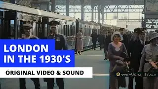 London 1930s footage with audio - colorized daily life