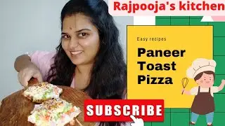 Paneer Toast Pizza/ bread pizza/ toast Pizza / open sandwich 🥪