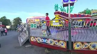 Walk around barnstaple fair various rides in action 17 Sept 2022