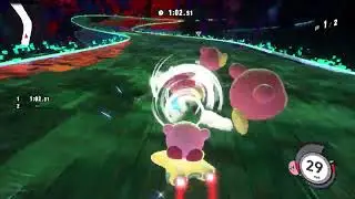 Kirby Air Riders - Time Attack: Cyberion Highway with Kirby