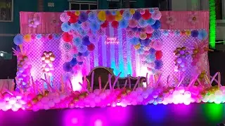 Ritika's 1st Birthday Celebration || Balloon and Paper Fan ||#birthday #decoration#anjalidecorations