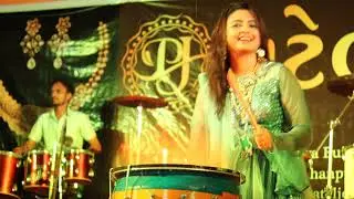 1st Female Singer Grishma Panchal Play Water Drum