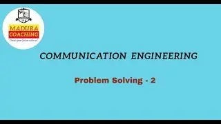 Communication Engineering Unit 2 Questions Discussion