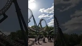 Through the LOOPS on PYTHON! #shorts #rollercoaster #themepark #efteling
