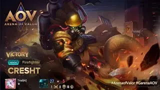 CRESHT SUPPORT SOLO RANKED GAMEPLAY | AoV | Baratayudha |