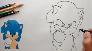 HOW TO DRAW SONIC THE HEDGEHOG | DRAWING ANGRY SONIC EASY