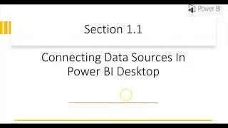 Power BI - Connecting to Data Sources