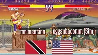 Street Fighter II Hyper Fighting (FT10) - mr.mention (TT) vs eggsnbaconnn (Sim) (US) - 2021-06-15