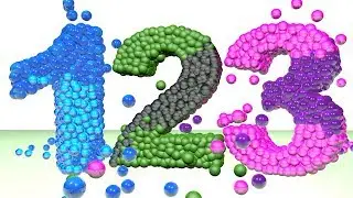 Learn Numbers with 3D Colorful Soccer balls Colors & Numbers Collection for Children