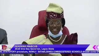 2020 LAGOS STATE ONE DAY GOVERNOR PERFORMS OFFICIAL DUTIES