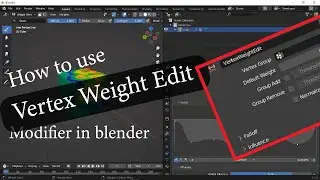 How Does Vertex Weight Edit Modifier Really works in Blender | Blender Foundation