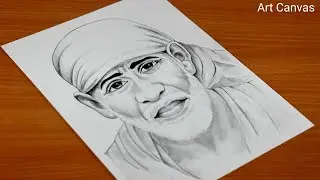 Shirdi Sai Baba Drawing With Pencil Sketch / Step by Step for Beginners / Shirdi Sai Baba drawing