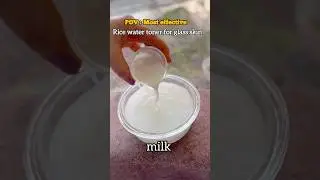 viral rice water toner for glass skin | DIY toner for glowing skin ￼#skincare #rice #shorts