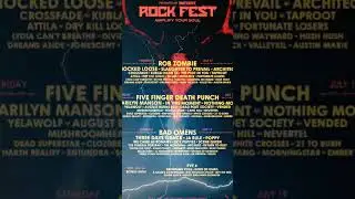 Main Stage at Rock Fest 2025 July 17 at 11am. #Gravel #rockmusic #Rockfest2025 #rockfest