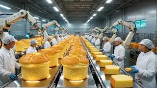 Inside the Mega Factory Sponge Cake Production Line &mdash; From Ingredients to Final Product