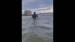 Deontay Wilder Shadow Boxing in the ocean training for Tyson Fury fight