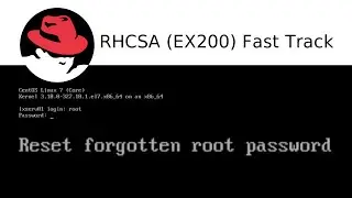 Reset forgotten root password in Redhat 7