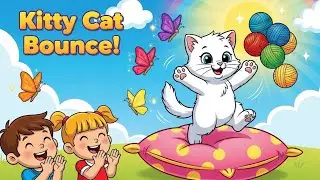 Kitty Cat Bounce! 🐱🎶 | Fun Kids Song About Cats & Movement | Happy Tales & Tunes