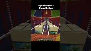 Squid Game's Glass Bridge in #minecraft