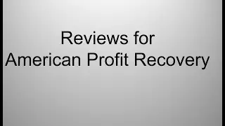 American Profit Recovery Reviews