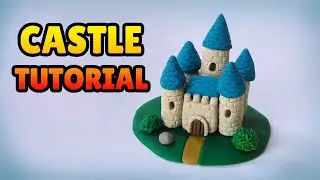 🔴 DIY How to Make a CASTLE - Easy Polymer Clay, plastilina and Fondant Cakes Tutorial