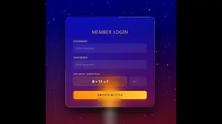 HTML Login Form with CSS & three.js