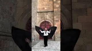 black velvet cloak, crafted in true Gothic style