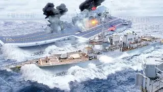China Panic!! US Destroyer Action Passing through a series of islands controlled by China in SCS