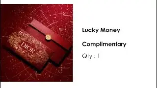 Dior Code for Complimentary Red Envelope and Miniature