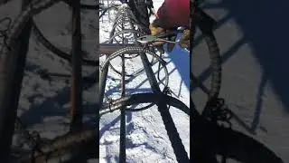Fast rebar tying.