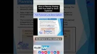 What is Planning Strategy Ten | What is SAP PP Demand Management | #SAP Tutorial For Beginners | ERP