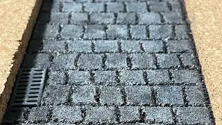 Christmas Village cobblestone road.