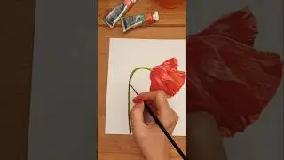 So malst du eine leuchtende Mohnblume mit Aquarellfarben